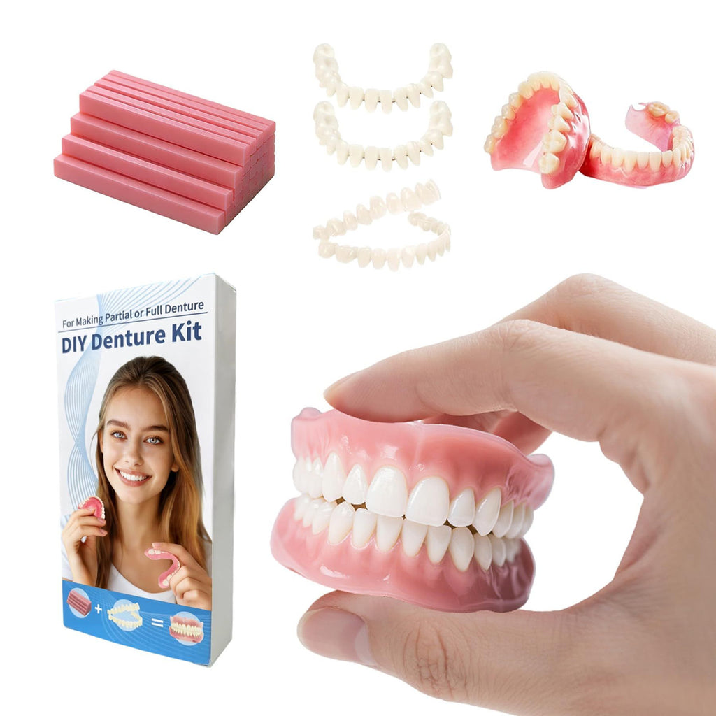 DIY Denture Temporary Veneers Kit for Women and Men - Natural White, Pack of 1