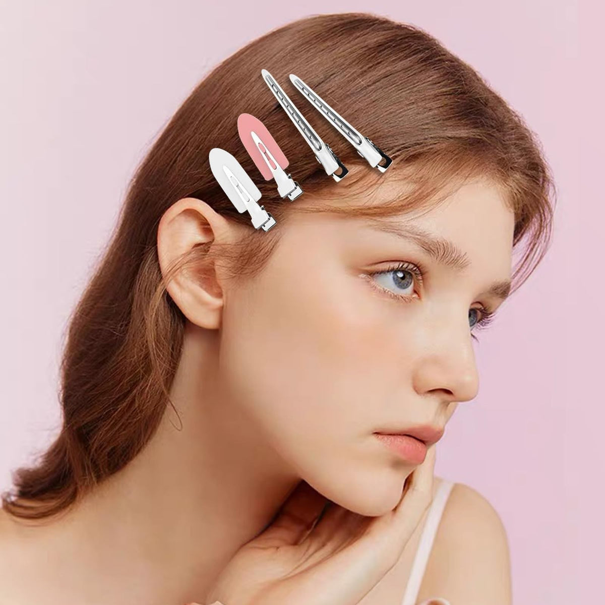 Metal Hair Clips Set for Women - Alligator & Creaseless Styles, 40 Pack