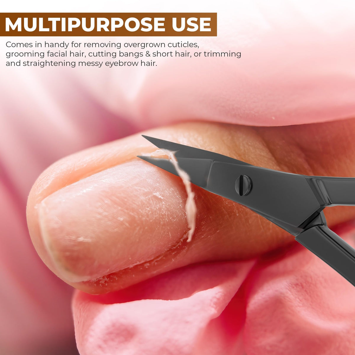 Eyebrow Scissors - Professional Stainless Steel Small Shears Black