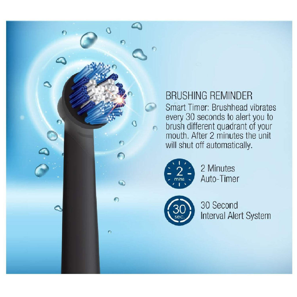 Rechargeable Rotary Oscillation Electric Toothbrush Pro Series with 12 Brush Heads