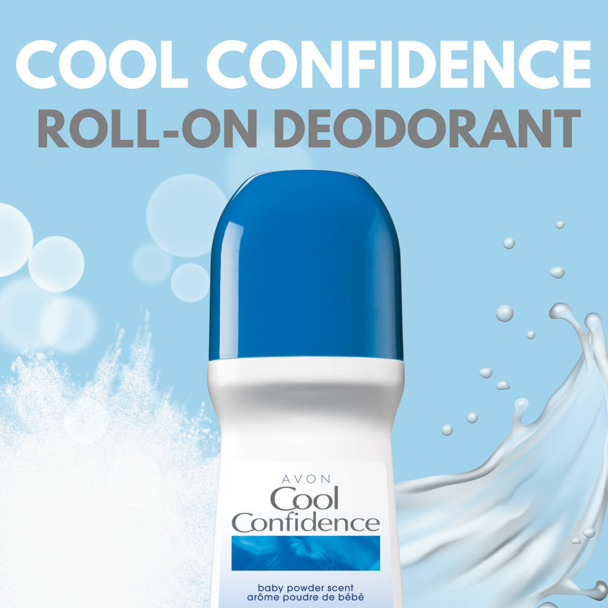 Avon Cool Confidence Roll-On Antiperspirant Deodorant 2.6 fl oz Pack of 3