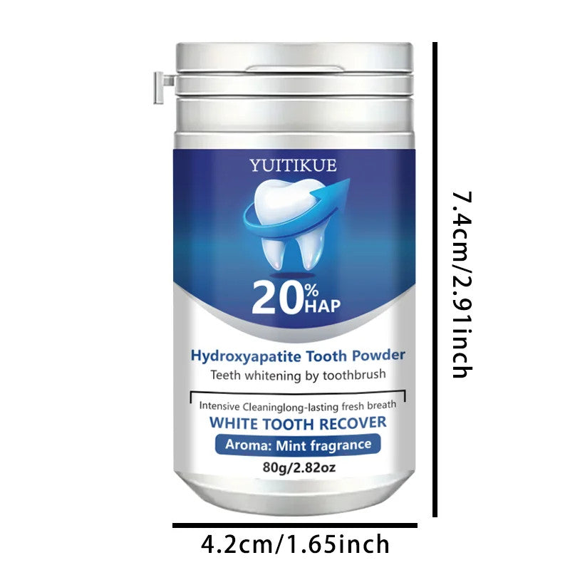 Enamel Repair Tooth Powder with Whitening Hydroxyapatite Deep Cleaning Fresh Breath