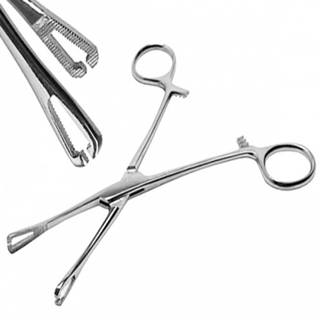 Mini Pennington Slotted Forceps – Surgical Piercing Clamp, 6"