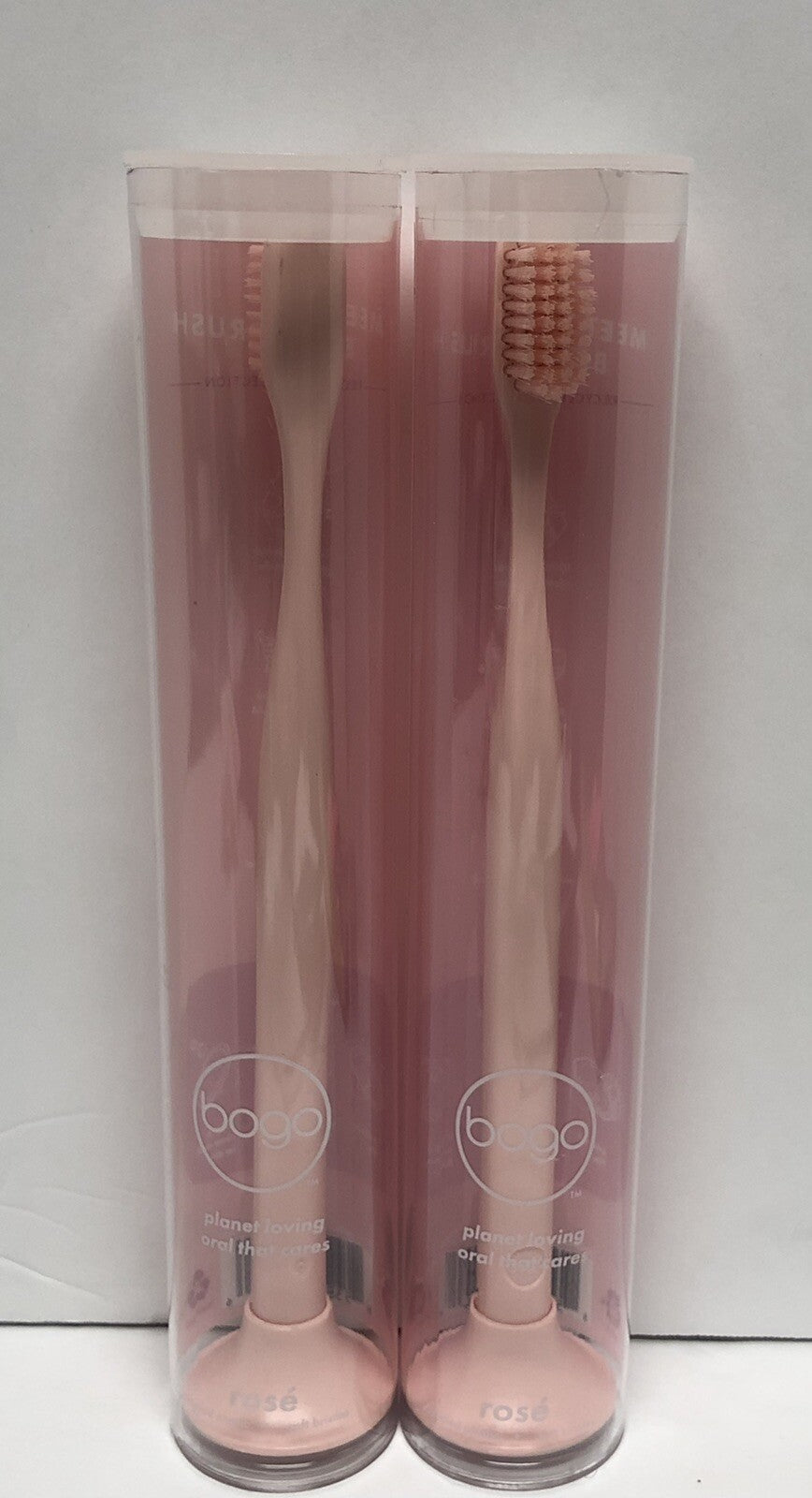 Compostable Rose Pink Toothbrush with Soft Bristles - BPA Free Eco-Friendly Oral Care