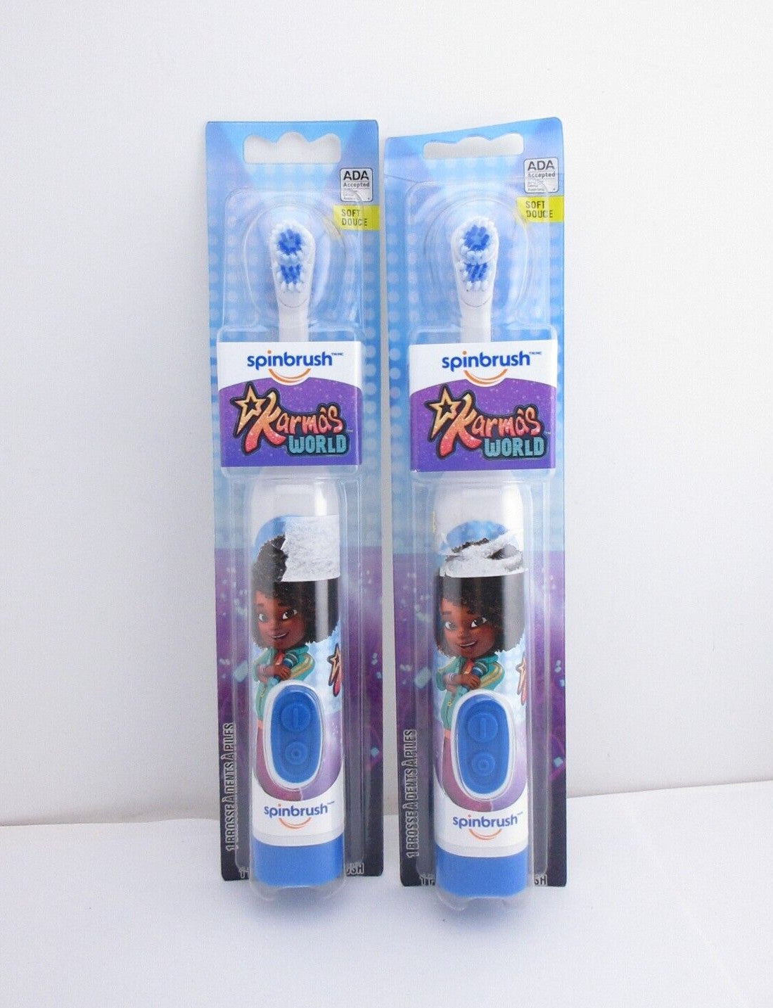 Kids Battery Powered Soft Toothbrush Set - 2 Pack