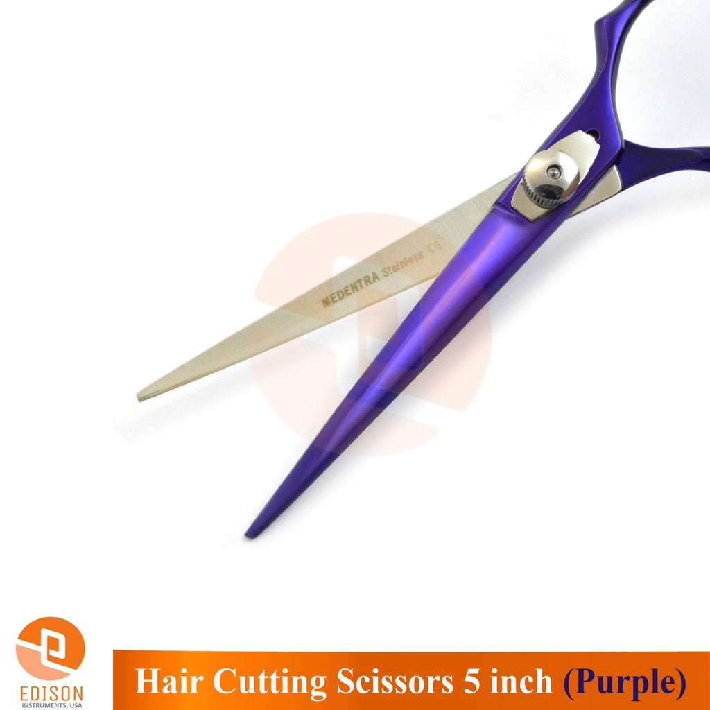 Professional Purple Hairdressing Scissors 5-inch Stainless Steel Barber Shears