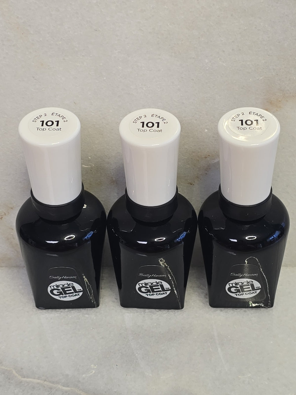 3 Pack Clear Gel Top Coat for Nail Polish - No Light Needed, Step 2