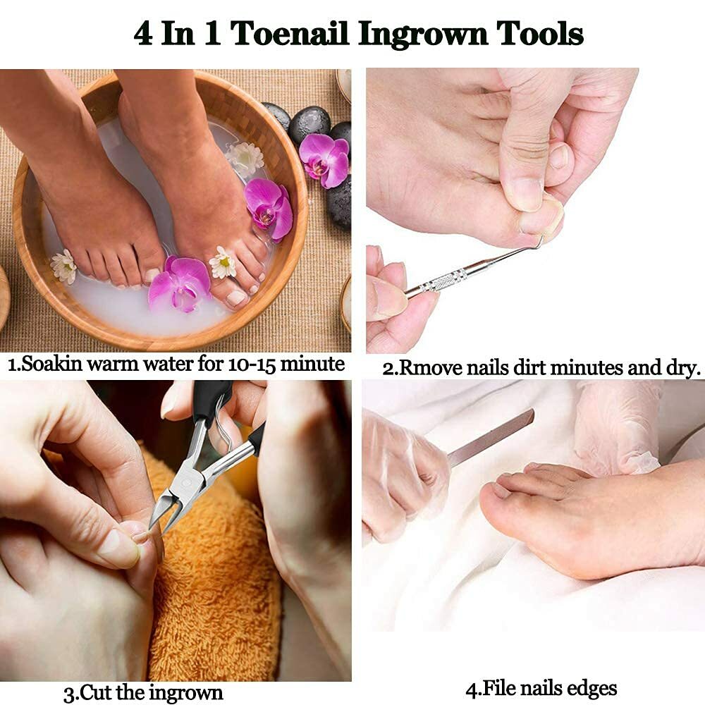Heavy Duty Toenail Clippers for Thick and Ingrown Nails - Stainless Steel