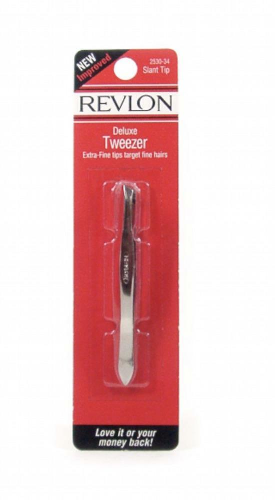 Deluxe Fine Tip Tweezers with Long Handles for Precision Hair Removal - Revlon