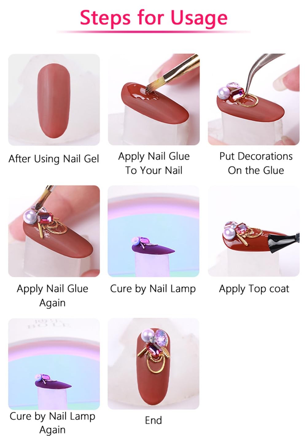Halloween Nail Charms 3D Alloy Nail Art Decorations for Women