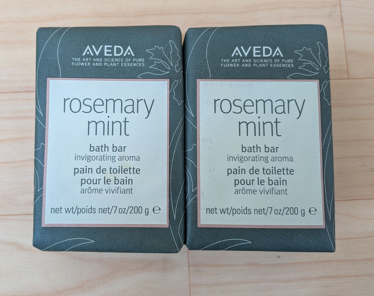 Aveda Rosemary Mint Bath Bar Soap Set - Invigorating 7 oz 200g 2 Pack