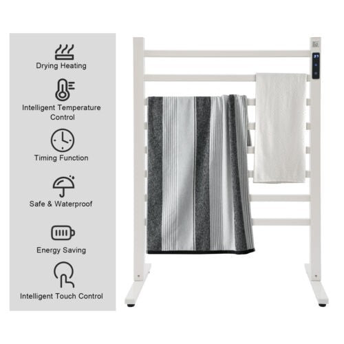 Electric Floor-Standing Towel Warmer Rack with Adjustable Temperature 180W