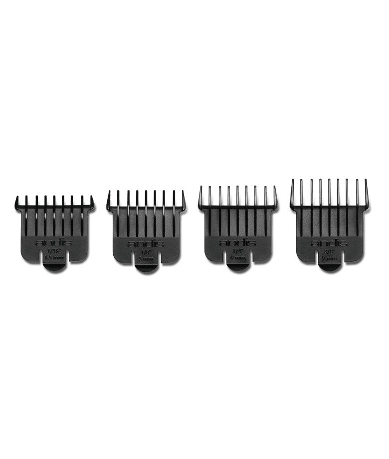 Clipper Attachment Comb Set for Trimmers - Fits Andis Models 0-3, 4-Piece