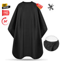 Professional Hair Cutting Cape Black 57x51 Inches with Adjustable Snap Closure for Salon & Home Use