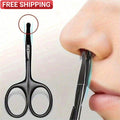 Stainless Steel Nose Hair Scissors with Rounded Tips - Precise Grooming Tool