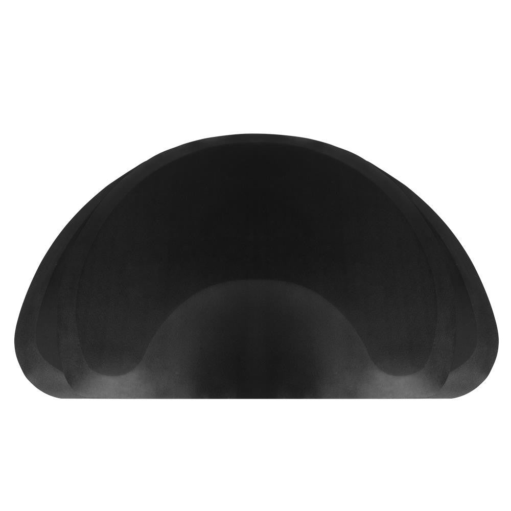 Salon Barber Chair Anti-Fatigue Floor Mat 3x5 Black Semicircle 1/2" Thick