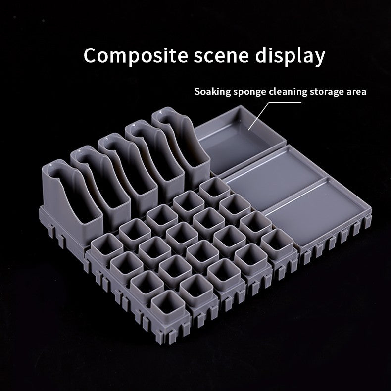 Removable Multi-Function Ink Cup Holder for Tattoo Artists – Grey ABS Tool