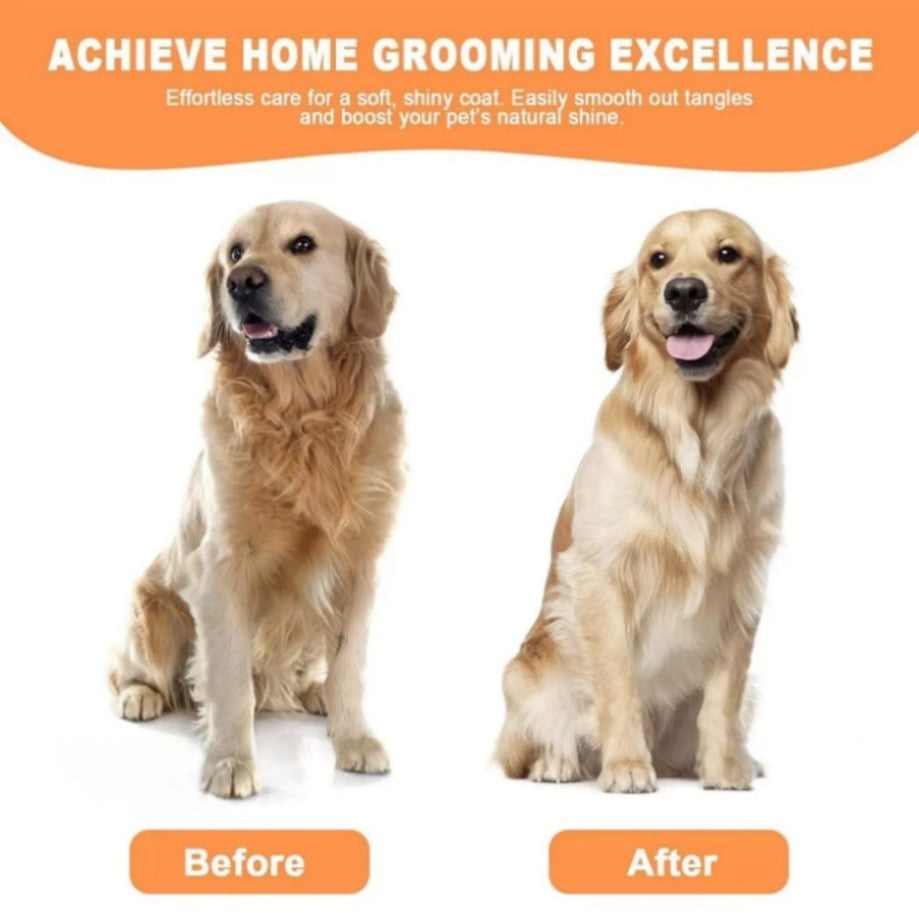 Electric Pet Steam Brush for Cats and Dogs - 3-in-1 Grooming, De-shedding & Massaging