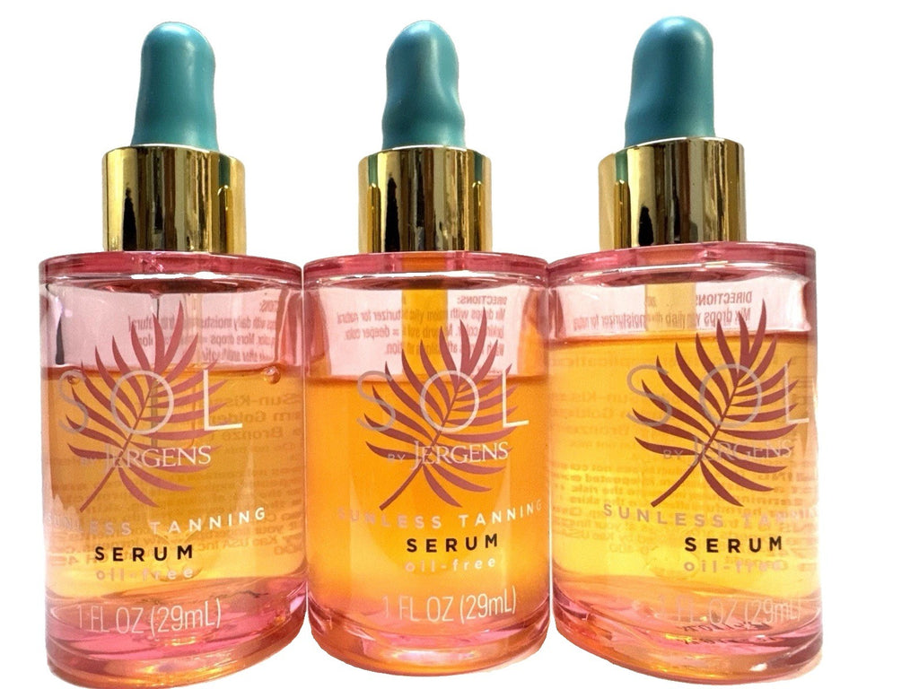 Sunless Tanning Serum Pack - Deep Glow Face & Body, 3x 1oz