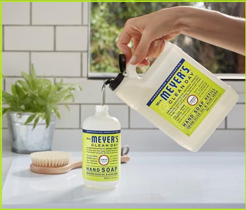 Liquid Hand Soap Refill - Biodegradable Lemon Verbena 33oz | Gentle, Natural Ingredients