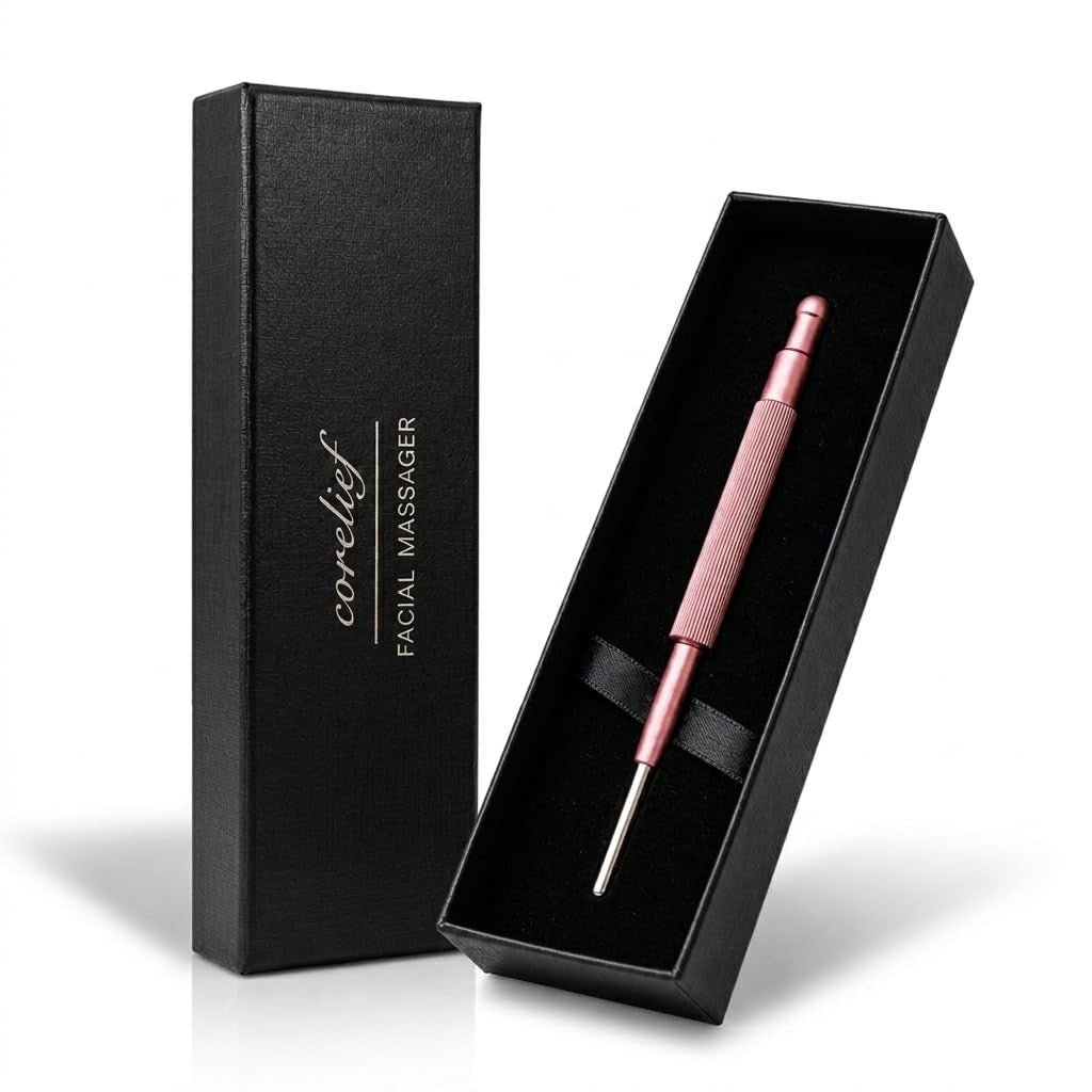 Corelief Facial Tool with Spring for Face Sculpting & Relaxation - Pink