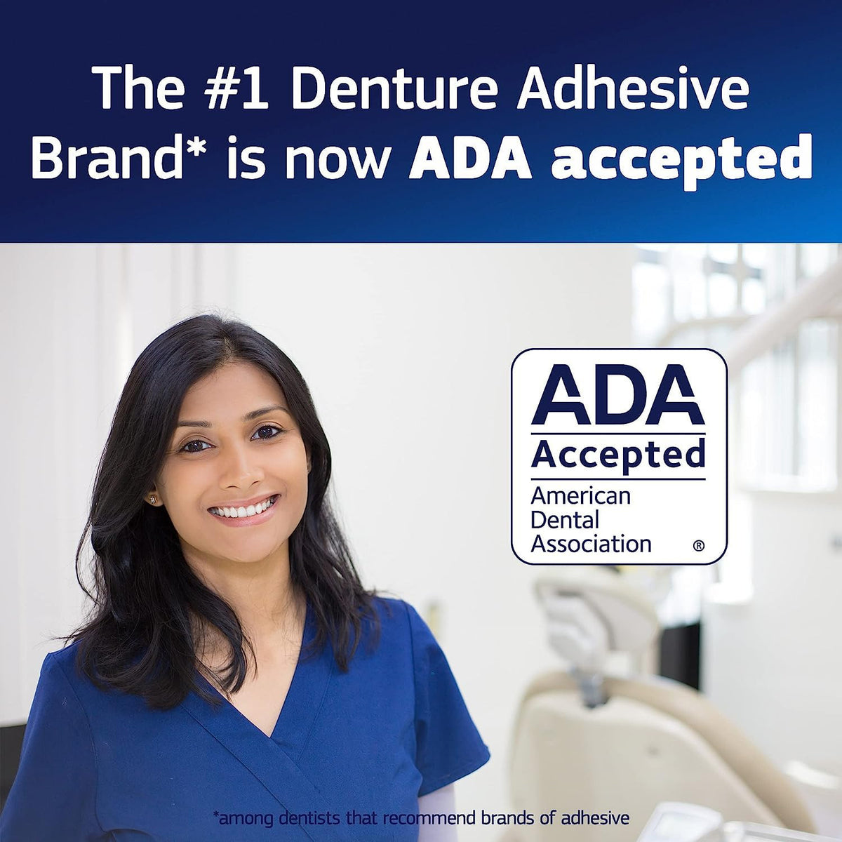 Denture Adhesive Cream 2.4oz Strong All-Day Hold for Full & Partial Dentures