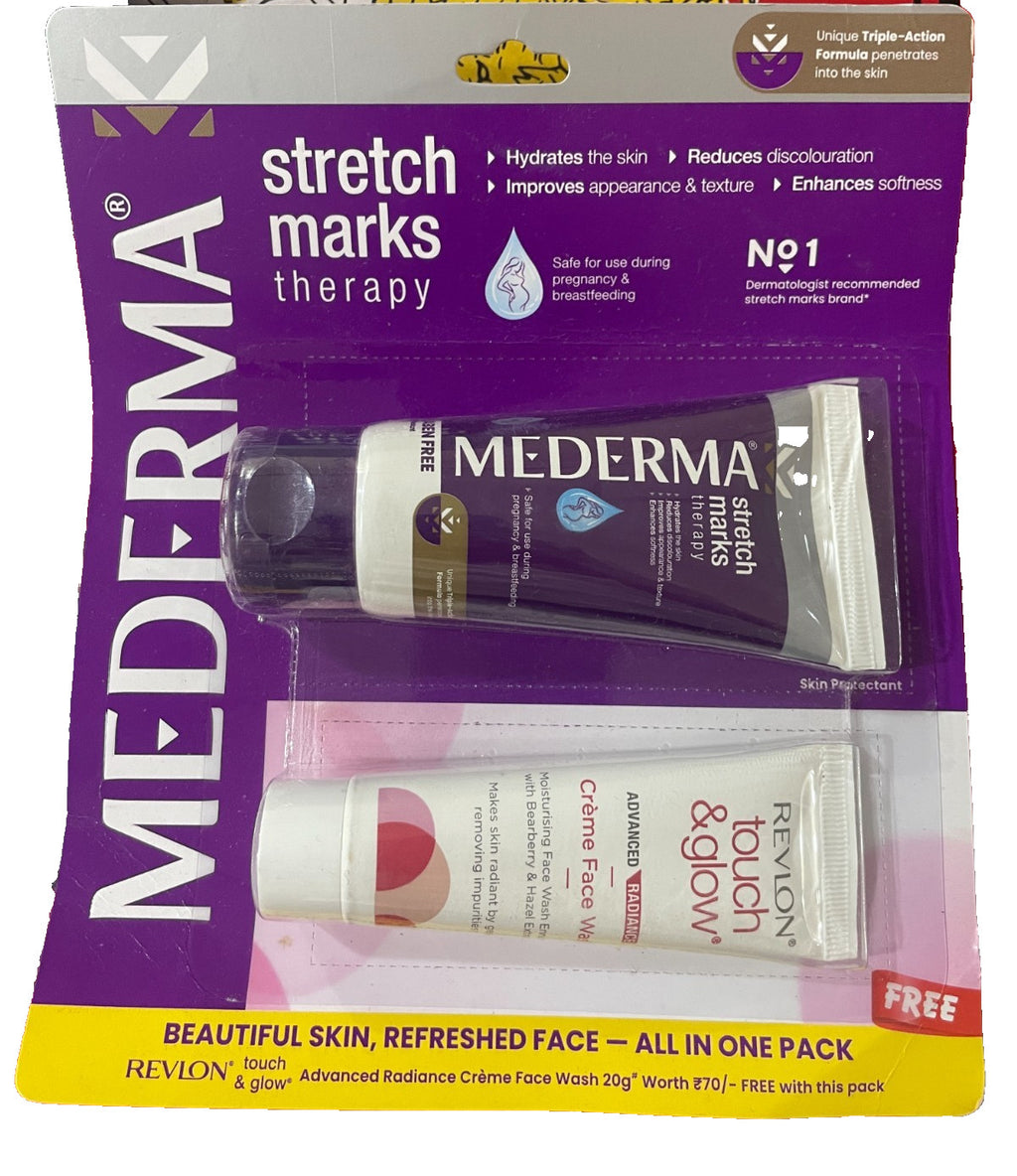 Mederma Stretch Marks Therapy 50g + Free Face Wash 20g - Skin Care Set