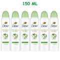 Dove Antiperspirant Deodorant Spray with Moisturizing Cream - 150ml & 250ml - Pack of 6