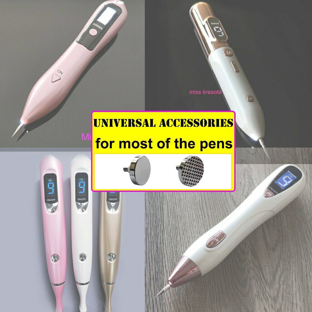 Flat Round and Striped Head Tips for Fibroblast Plasma Pen - 2 Pcs