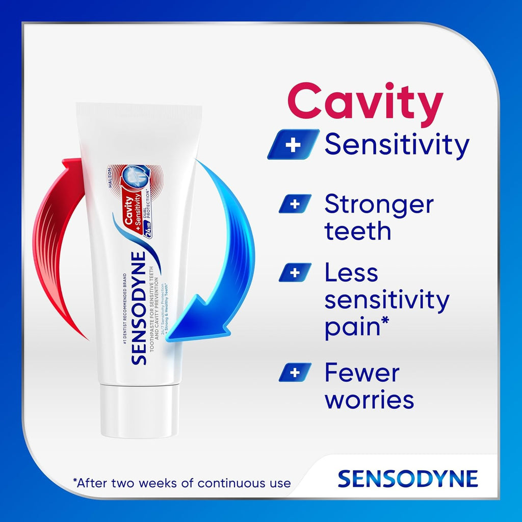Sensodyne Cavity and Sensitivity Toothpaste 2.7 oz - Dual Protection