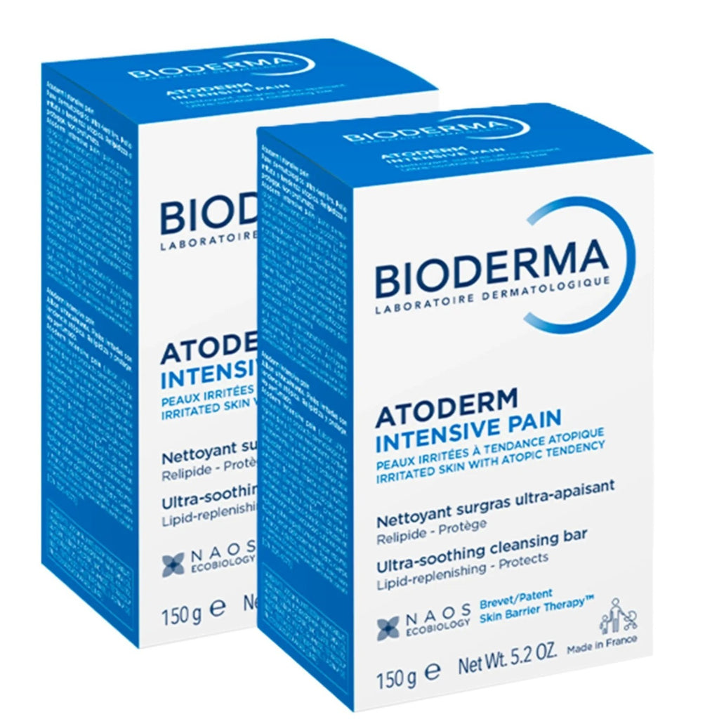 Bioderma Atoderm Intensive Pain Ultra-Soothing Cleansing Bar 150g - Pack of 2