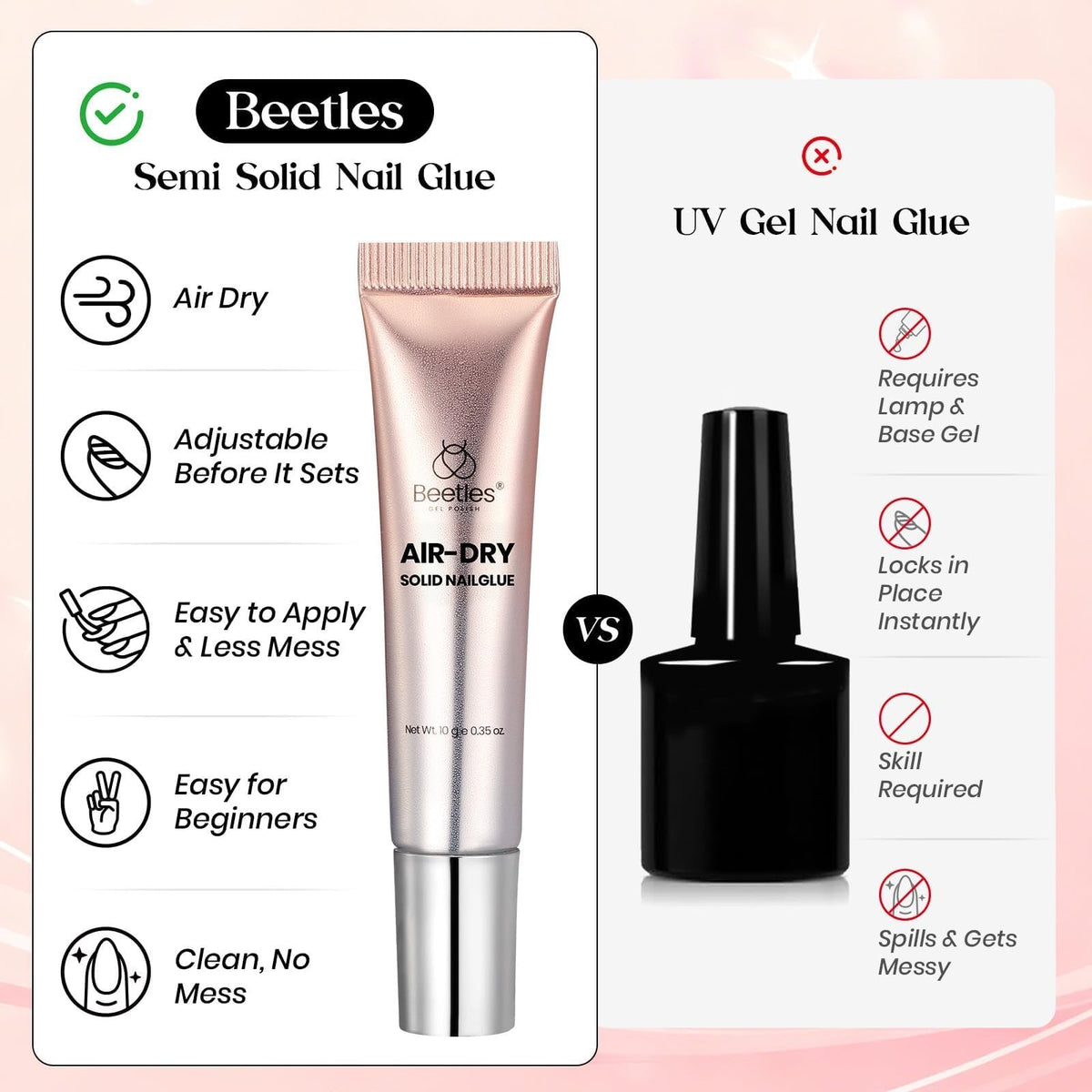 Super Strong Nail Glue 10g for Press-On & Acrylic Nails - No UV Needed