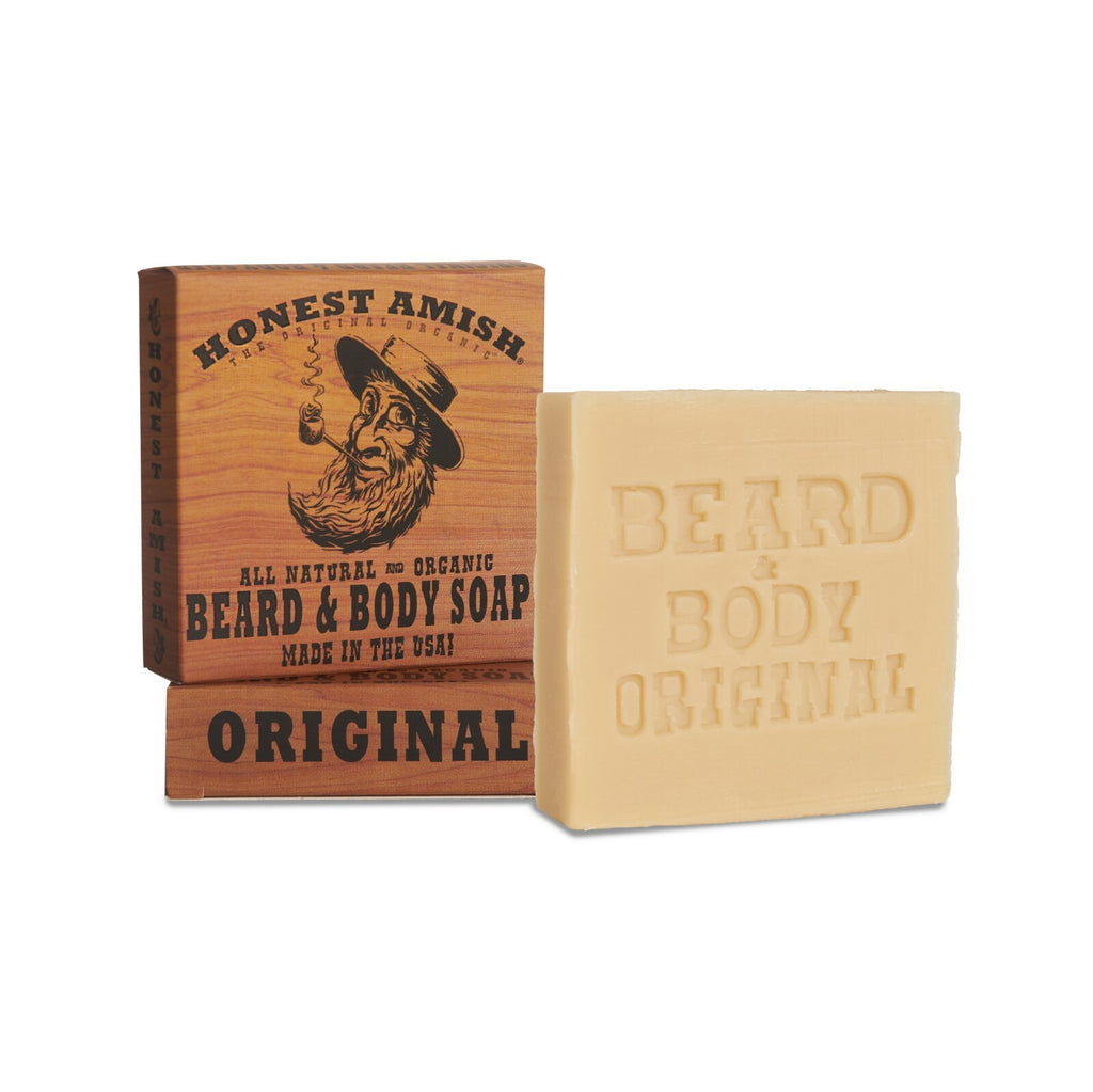 Natural Beard and Body Soap Bar - Handmade with Olive, Pumpkin Seed & Clays