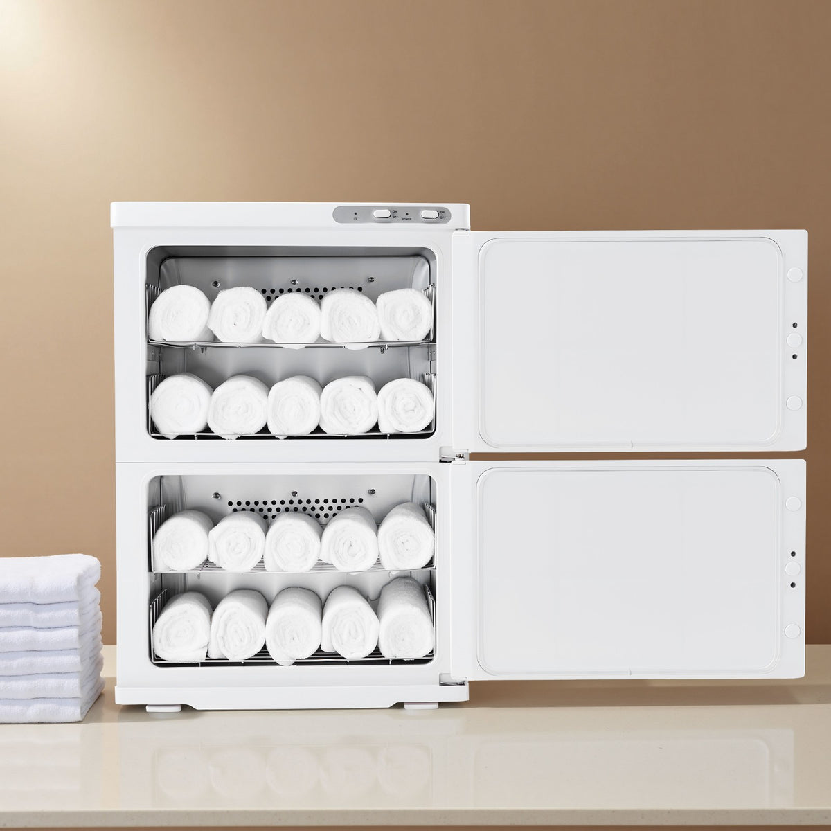 10 Gallon Hot Towel Warmer Cabinet with Disinfection & Large Capacity