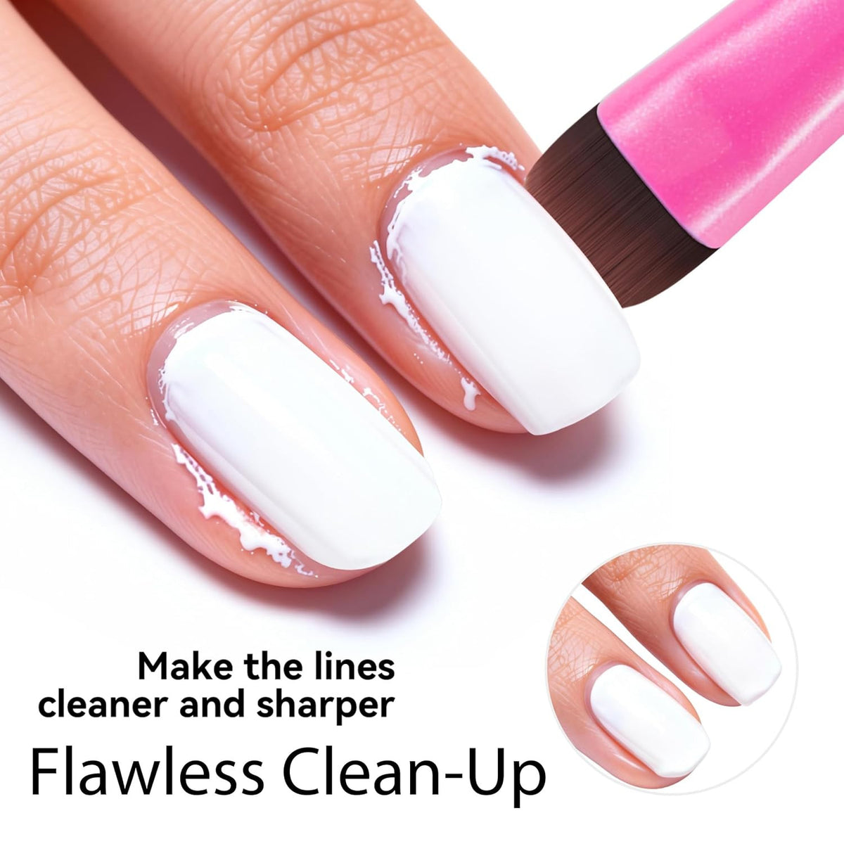 French Tip Nail Brush - Kolinsky Sable for Gel & Acrylic Nail Art