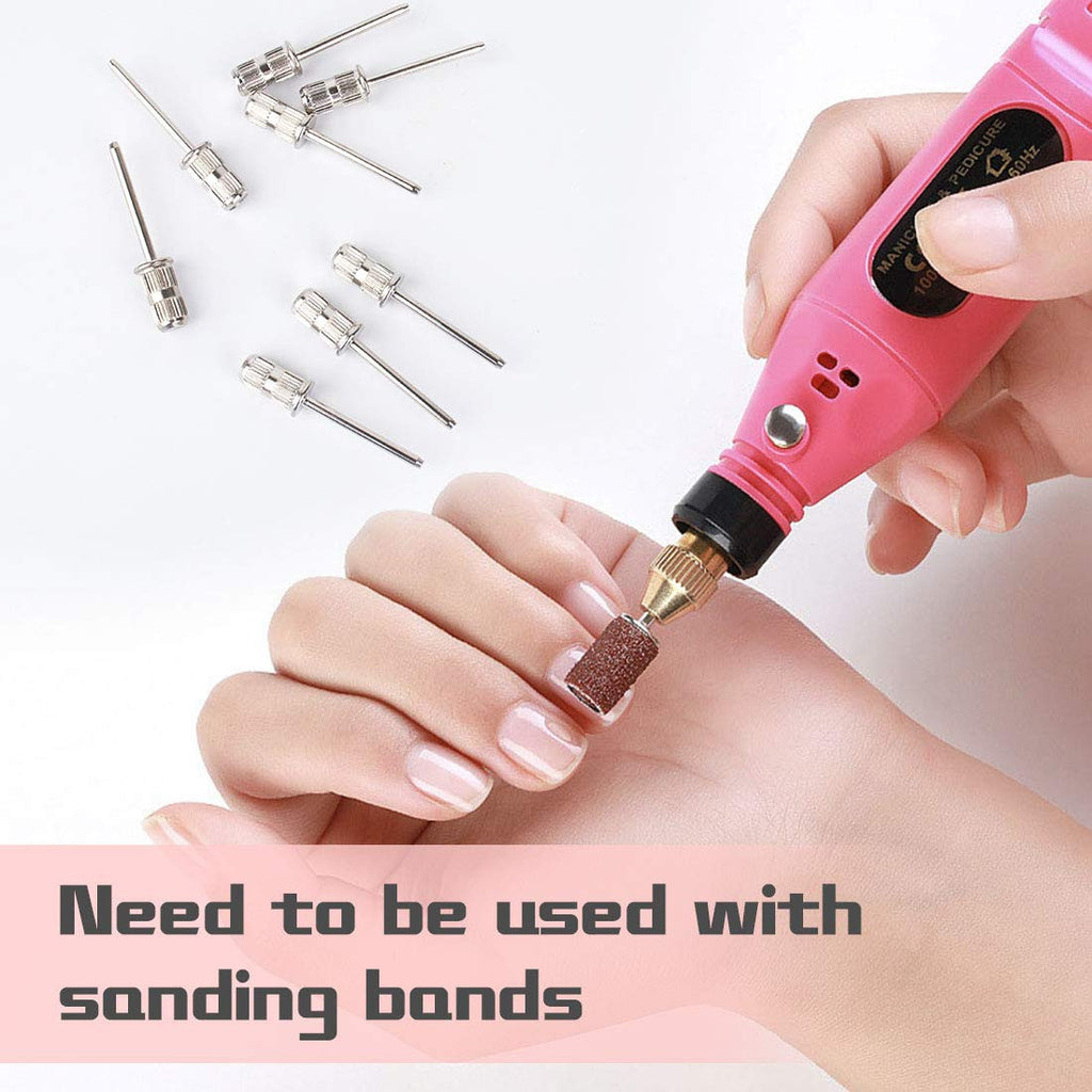 Nail Drill Bits Set - 10 Sanding Bands with 3/32 Inch Shank for Manicure & Pedicure