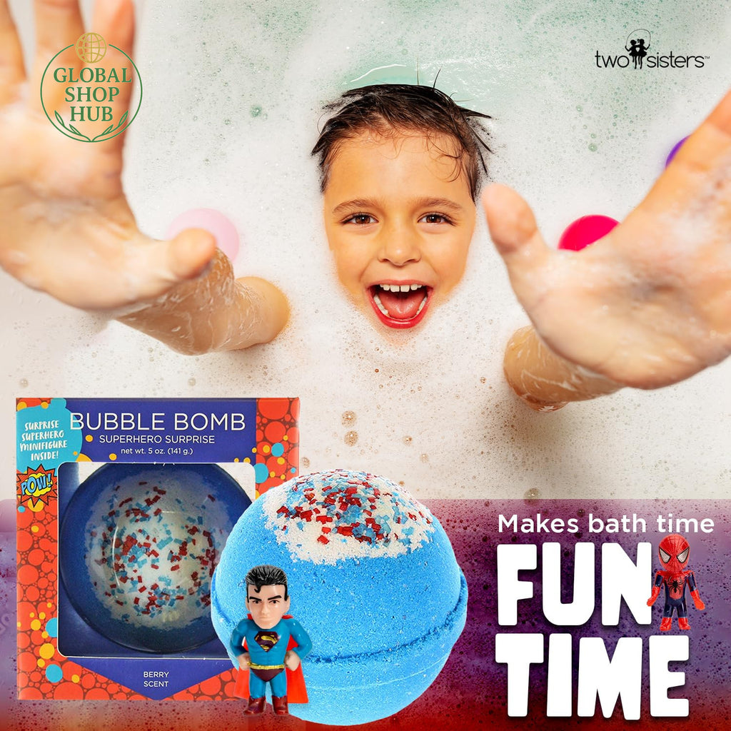 Superhero Bath Bombs for Kids with Surprise Toys - 1 Pack
