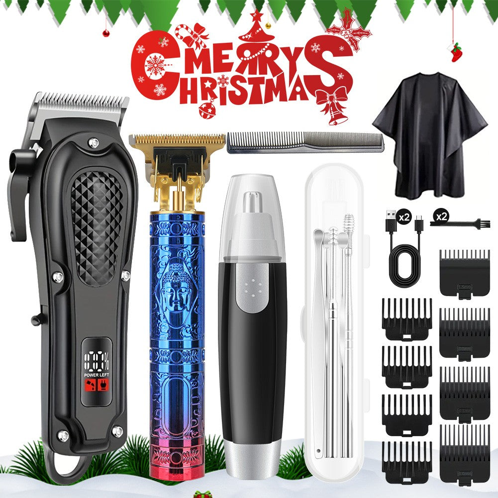 Professional 6-Piece Cordless Hair Clipper Set for Men with Adjustable Blades