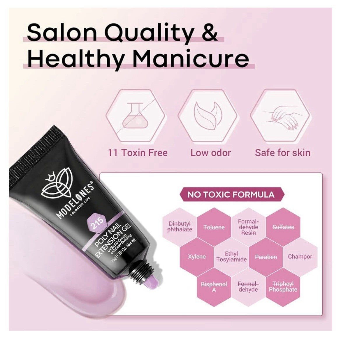 Poly Extension Gel Nail Kit 12 Colors Long-Lasting and Toxin-Free