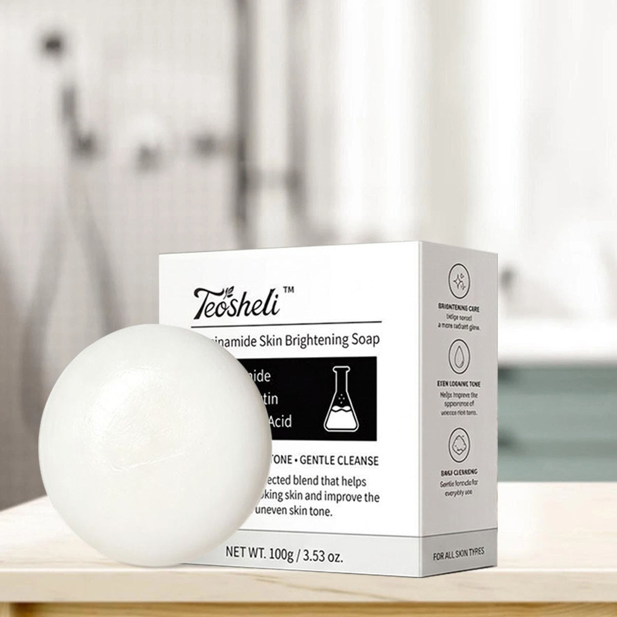 Niacinamide Alpha-Arbutin Tranexamic Acid Skin Cleansing Soap Bar for Face & Body