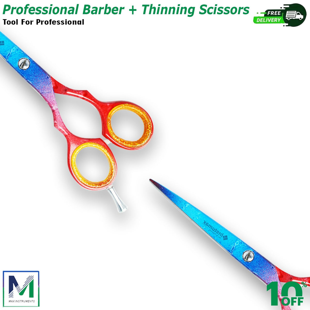 Professional Hair Cutting Scissors 6.5 Inch German Steel Salon Shears