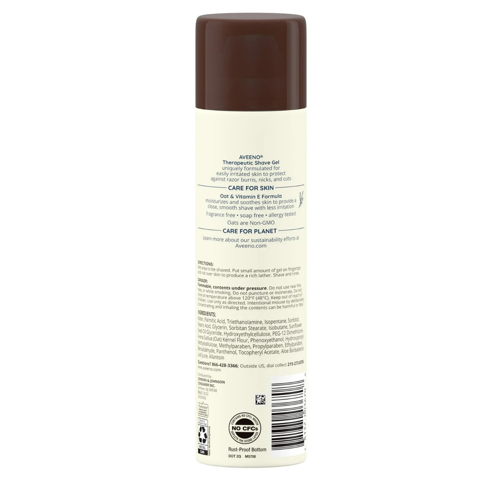Aveeno Therapeutic Shave Gel for Dry Skin with Oat & Vitamin E - Sensitive Skin