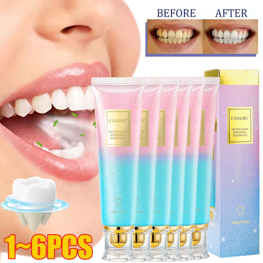 Niacinamide Whitening Toothpaste - Natural Enamel Safe Toothpaste for Bright Smile