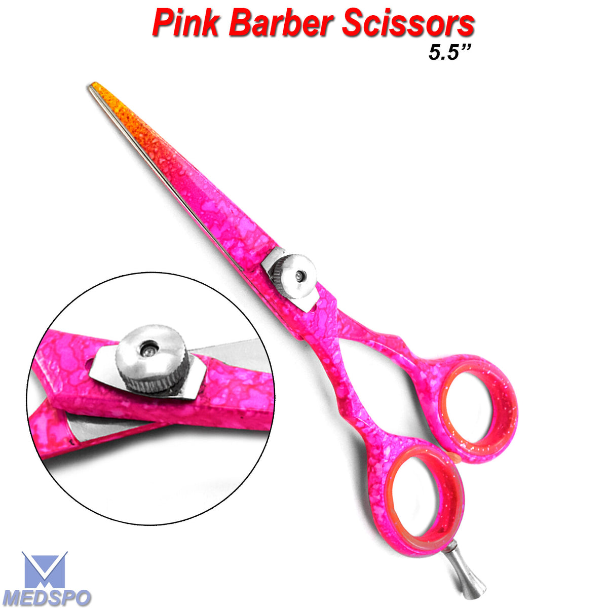 Professional Pink Hairdressing Scissors 5.5 Inch Salon Barber Shears
