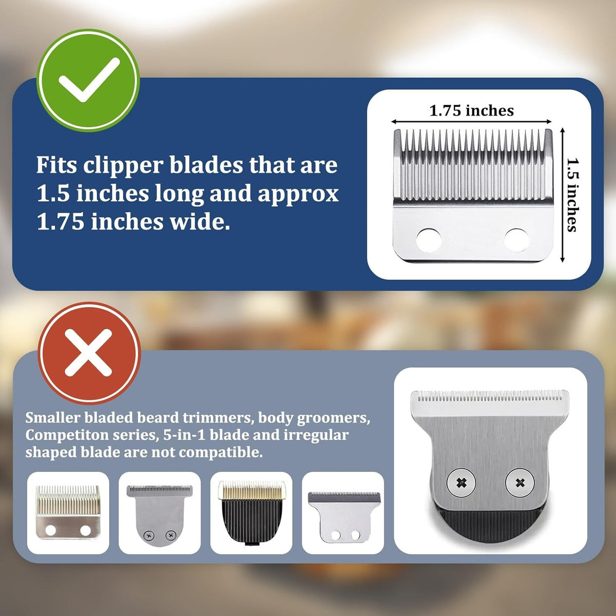 Extra Long Clipper Guard Set for Wahl Clippers 4-Piece Hair Guide Black