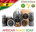 Organic African Black Soap Bar for Skin & Hair - Natural Ghana Raw Unrefined
