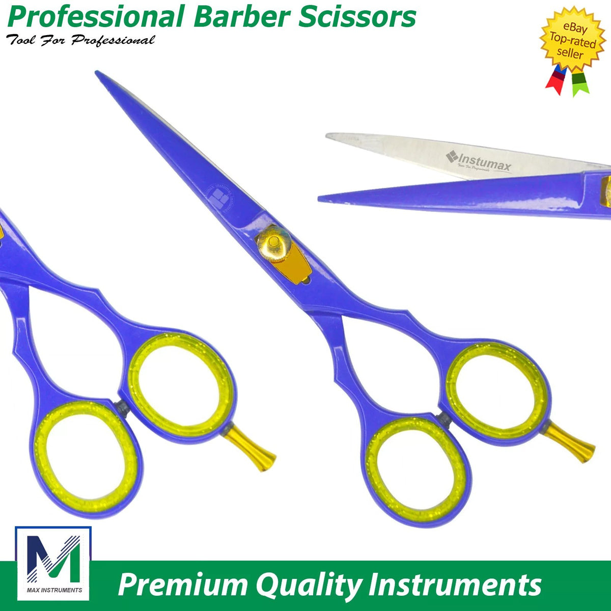 Professional Hair Cutting Scissors 6.5 Inch Stainless Steel Thinning Shears for Barbers & Stylists