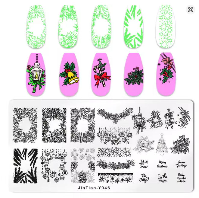 Nail Stamping Plate Christmas Jintian Y046 Nail Art Tools