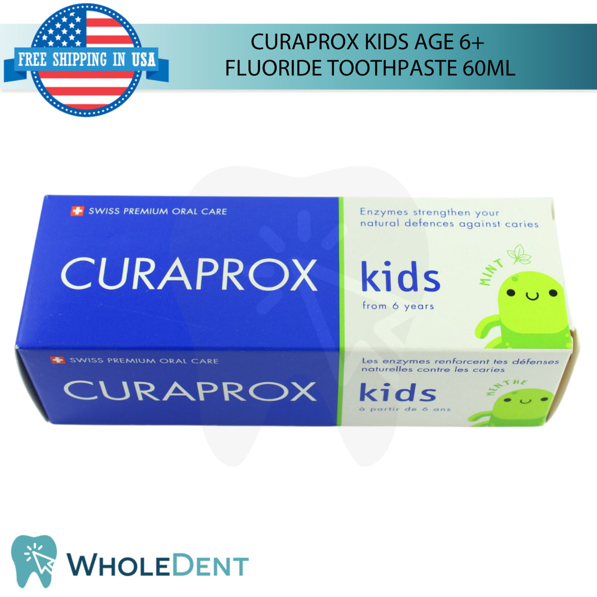 Kids Fluoride Toothpaste 60ml - Plaque Control & Enamel Protection
