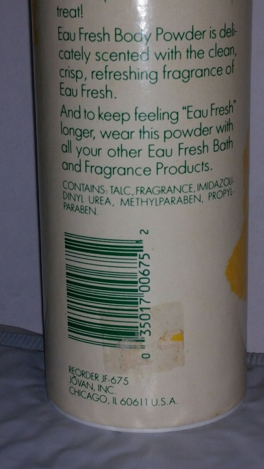 Jovan Eau Fresh Body Powder 4 oz. - Refreshing Scent & Light Comfort